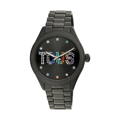 TOUS WATCHES Mod. 200351113 with black bracelet and colorful crystal dial