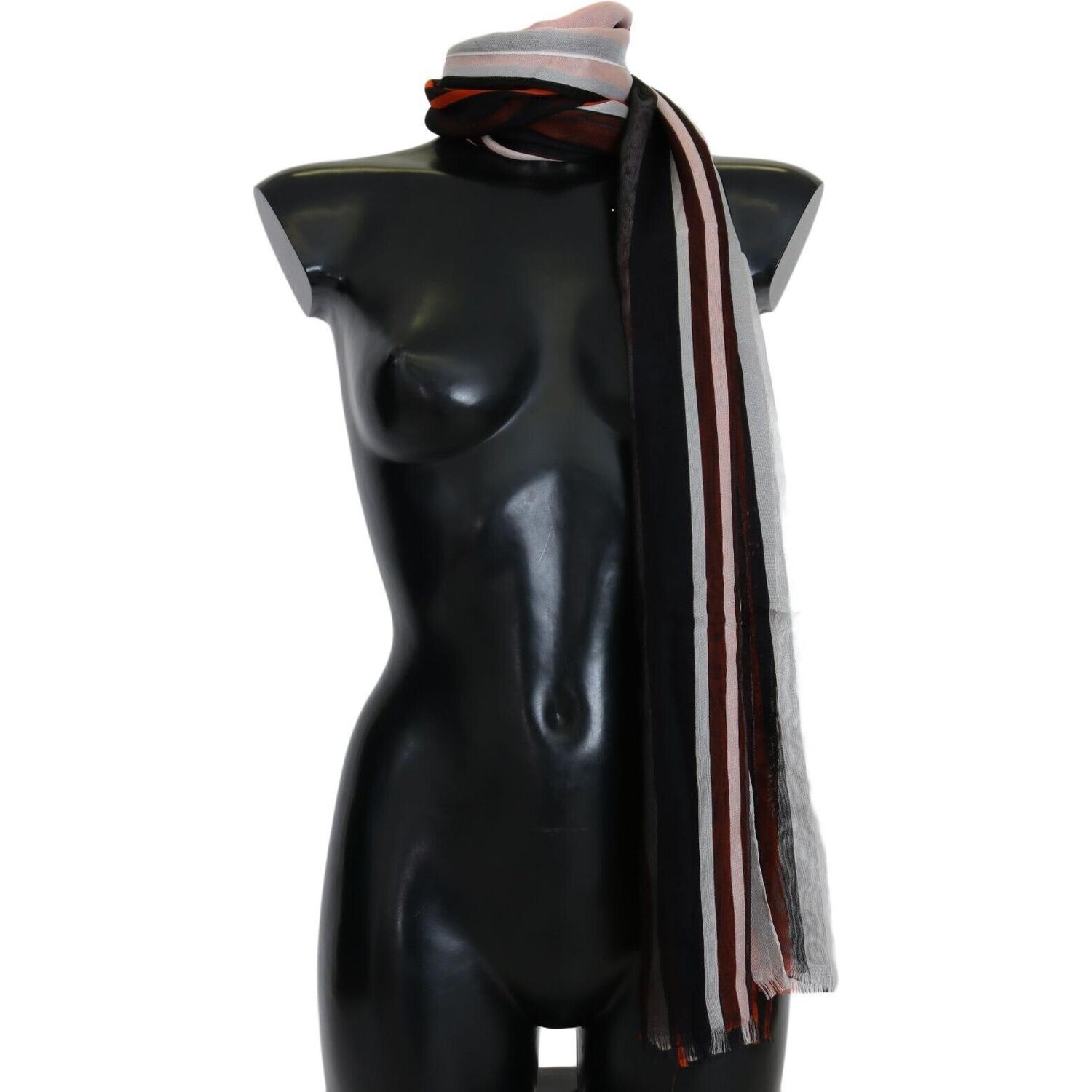 وشاح حريري متعدد الألوان أنيق من دولتشي آند غابانا