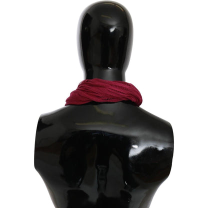 John Galliano Bordeaux Neck Wrap Shawl Foulard Scarf