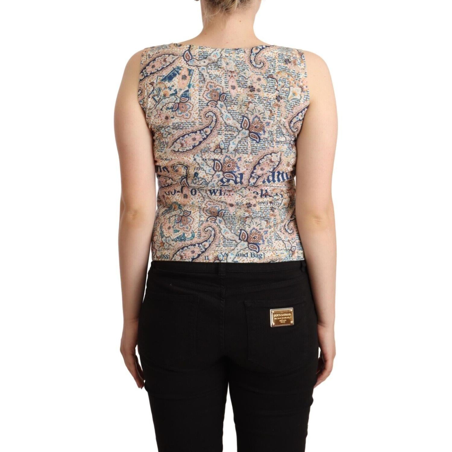 多色棉质 V 领无袖背心