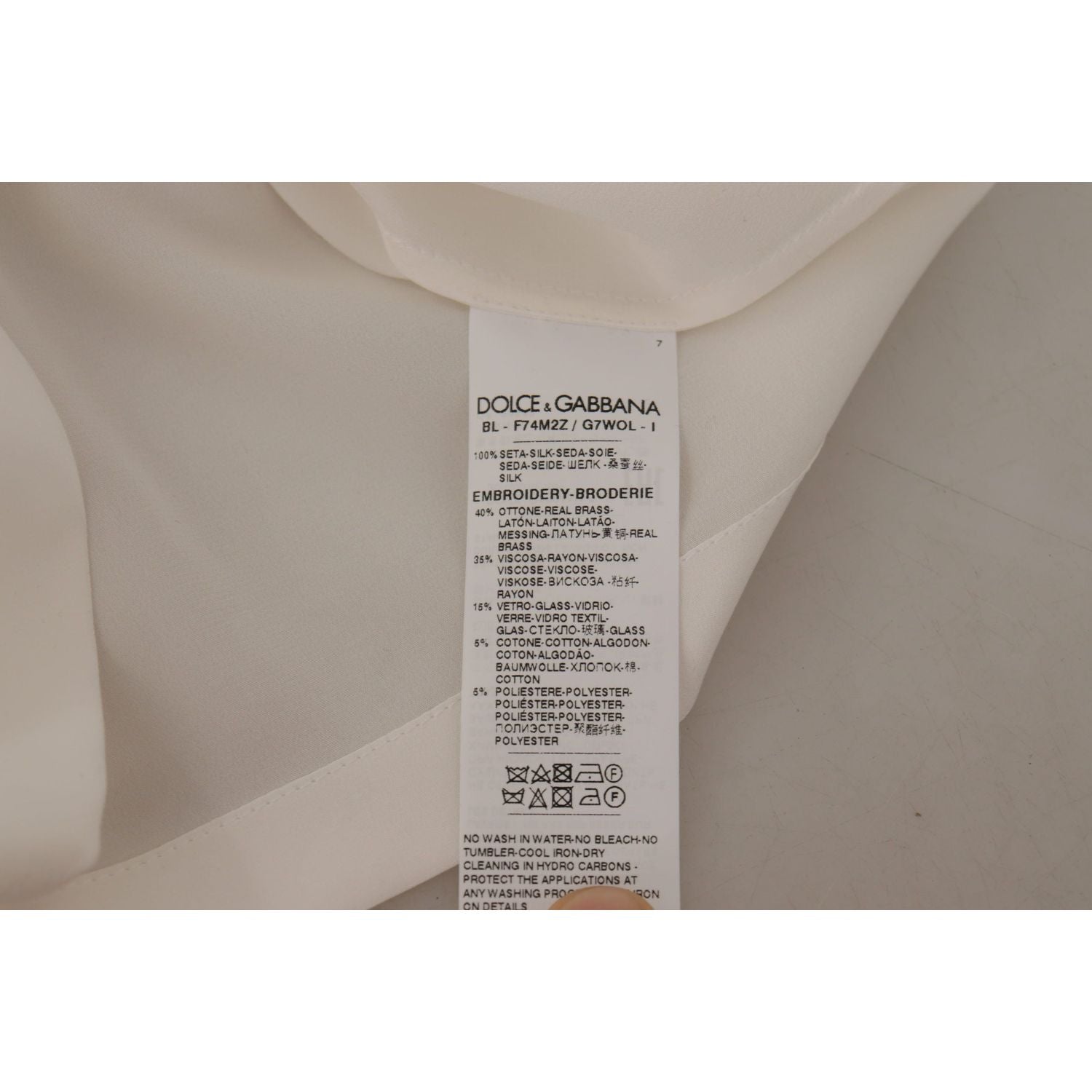 金色皇冠刺绣优雅真丝上衣