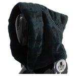 Dolce & Gabbana Green Weasel Fur Crochet Hood Scarf Hat SIG18221