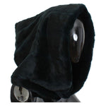 Dolce & Gabbana Green Weasel Fur Crochet Hood Scarf Hat SIG18221