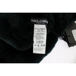 Dolce & Gabbana Green Weasel Fur Crochet Hood Scarf Hat SIG18221