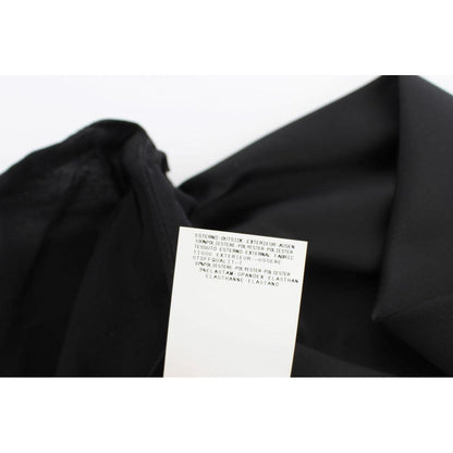 Exte Black Neck Wrap Top Blouse