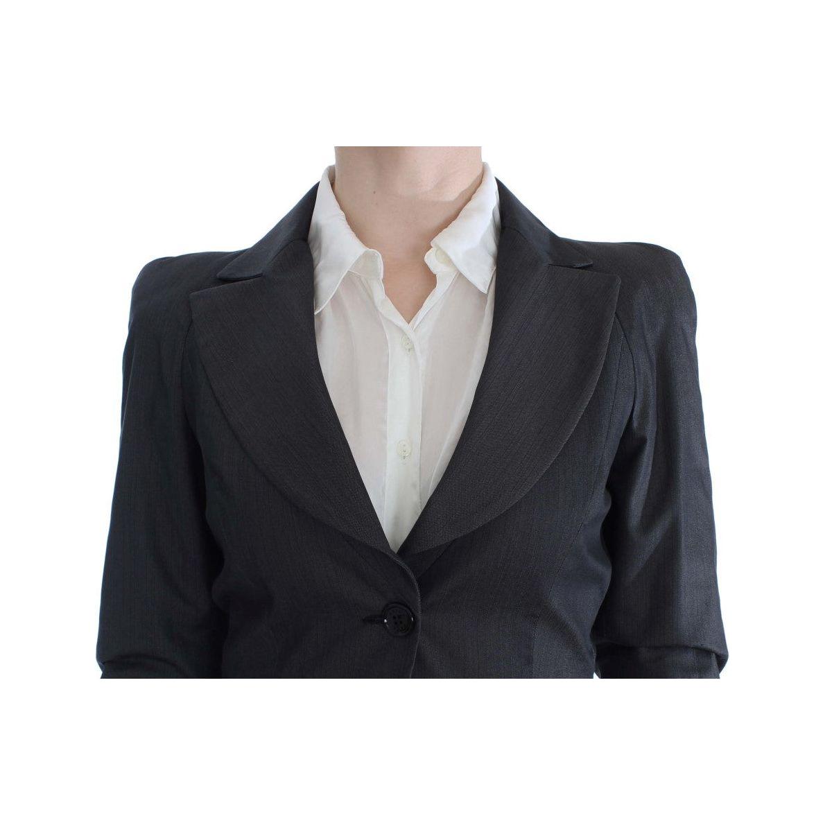 Exte Gray One Button Two Piece Suit
