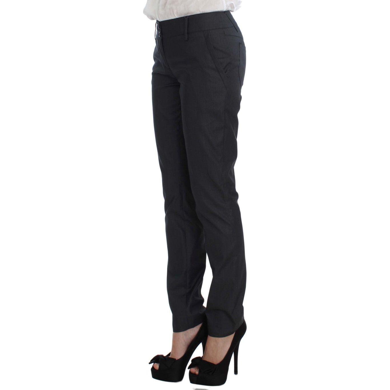 Exte Gray One Button Two Piece Suit