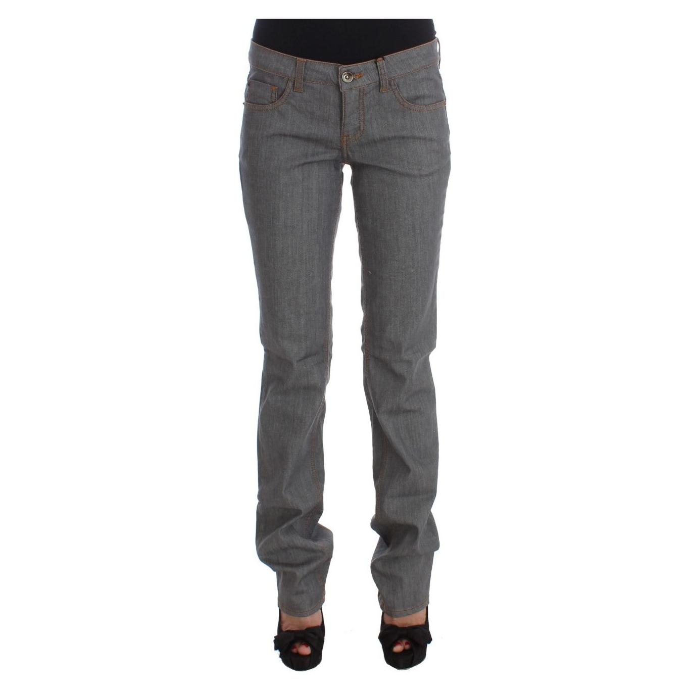 Costume National Gray Cotton Regular Fit Denim Jeans SIG30117-1