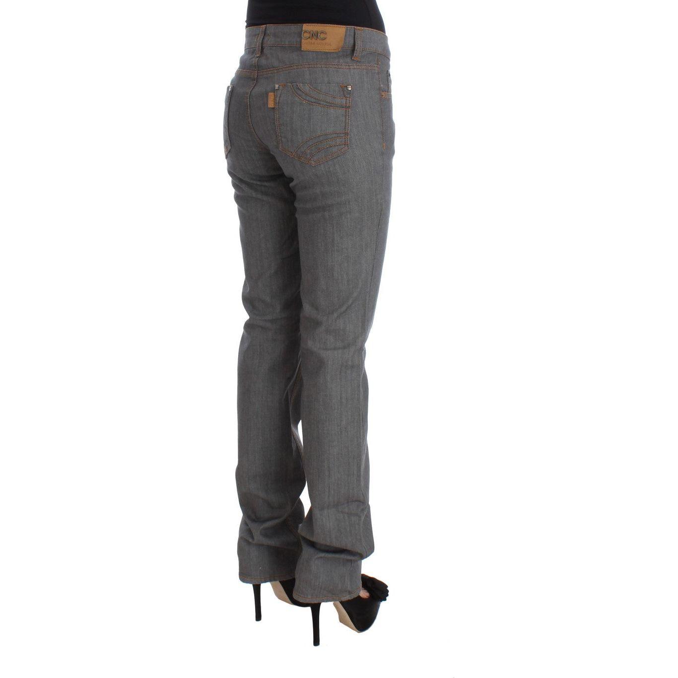 Costume National Gray Cotton Regular Fit Denim Jeans SIG30117-1