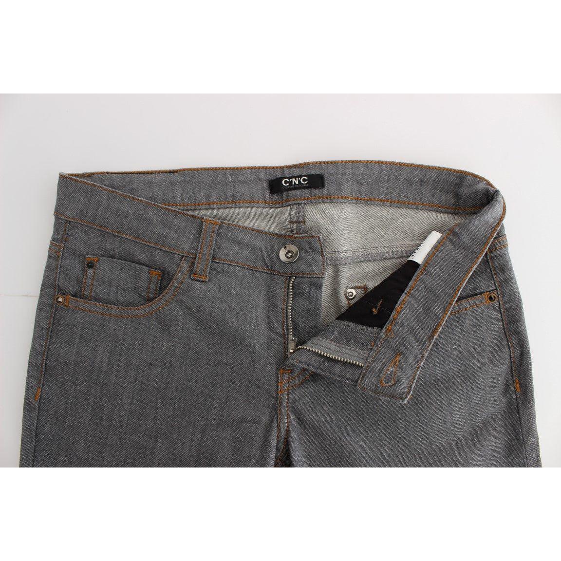 Costume National Gray Cotton Regular Fit Denim Jeans SIG30117-1
