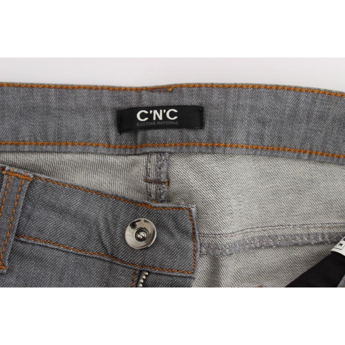 Costume National Gray Cotton Regular Fit Denim Jeans SIG30117-1