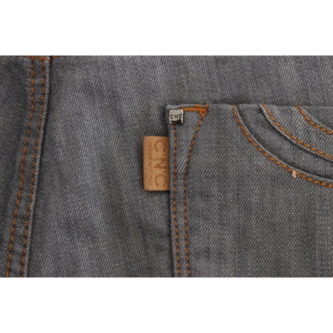 Costume National Gray Cotton Regular Fit Denim Jeans SIG30117-1