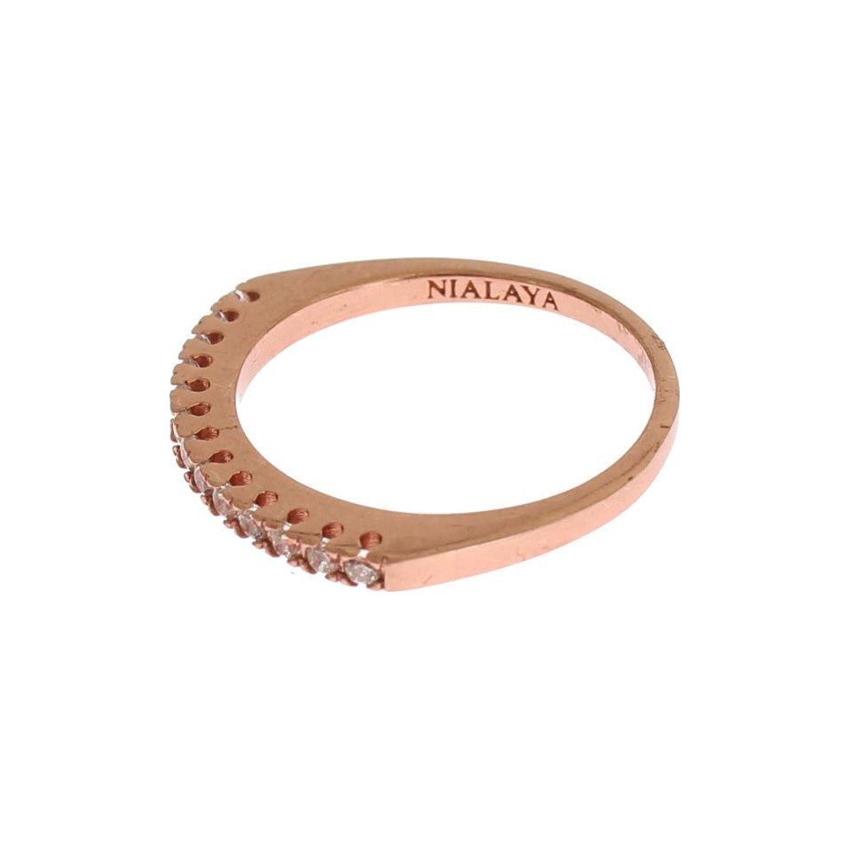 Nialaya Red Gold 925 Silver Ring