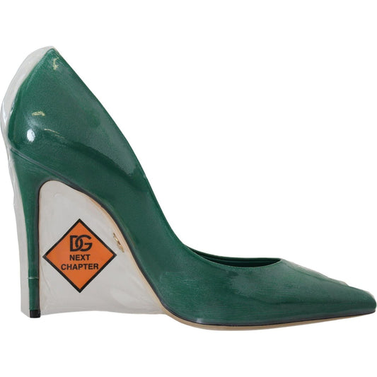 Dolce & Gabbana Dolce & Gabbana Emerald Elegance Leather Heels Pumps LA10079- 36 1728,51% Leather,67345645728,Dolce & Gabbana,EU36/US5.5,Green,Material: 49% PU,New with tags,Pumps - Women - Shoes,Shoes,Women,Women - Shoes