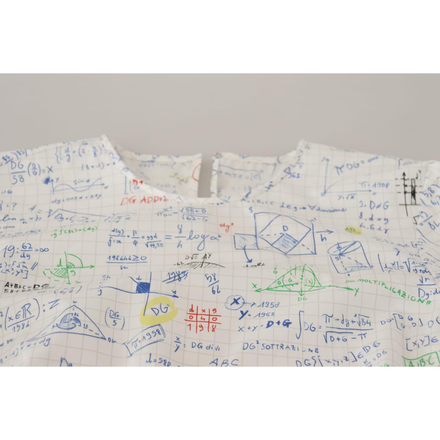 代数印花圆领棉质 T 恤