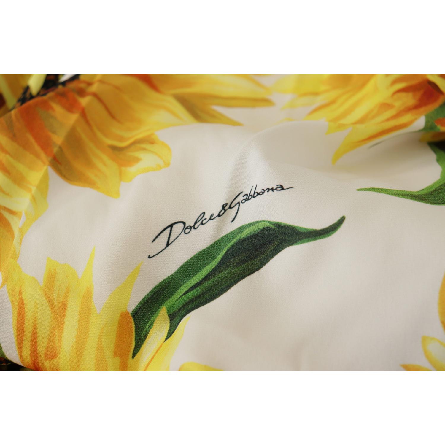 优雅白色花卉印花中长连衣裙