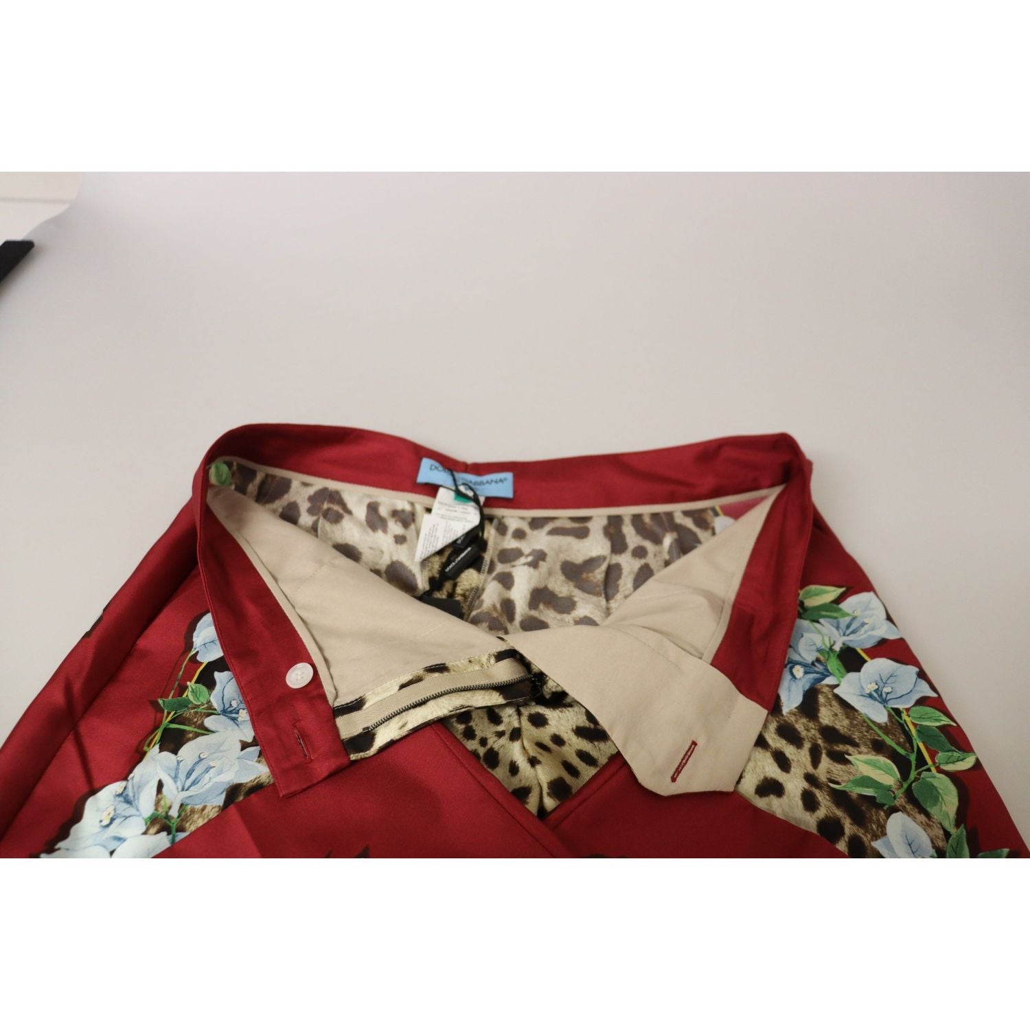 优雅多色高腰真丝裤