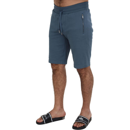 Dolce & Gabbana Blue Cotton Bermuda Casual Mens Shorts Shorts