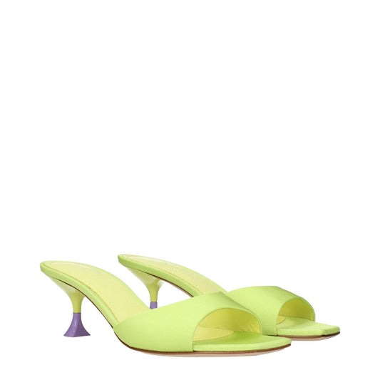 3Juin Green Fabric Stiletto Heels Sandals JU-15271923745033-EU36.5/US6.5