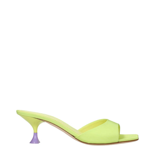 3Juin Green Fabric Stiletto Heels Sandals JU-15271923745033-EU36.5/US6.5