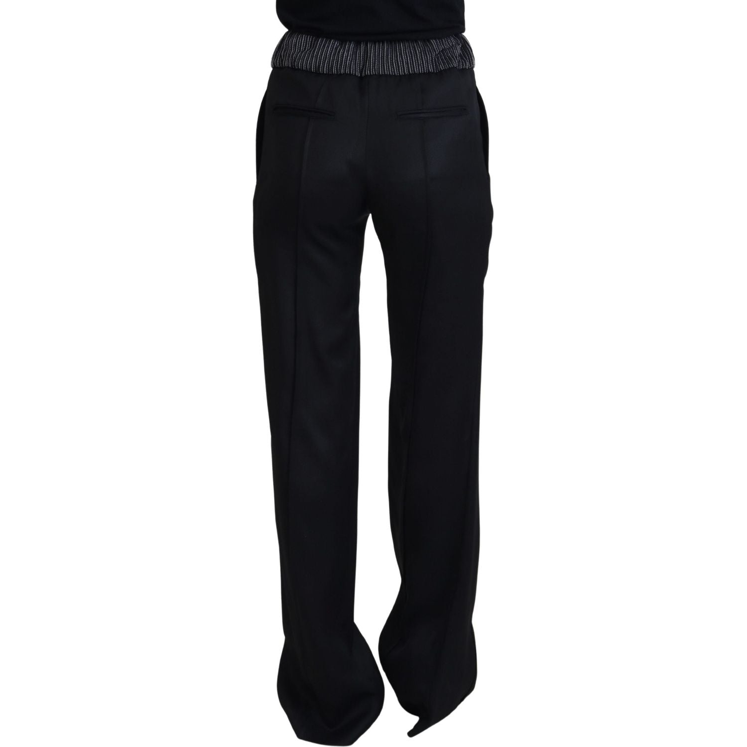 Dolce & Gabbana Black Straight Fit Cotton Pants