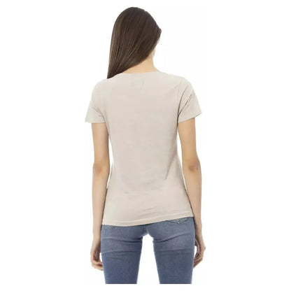 Trussardi Action Beige Cotton Women T-Shirt