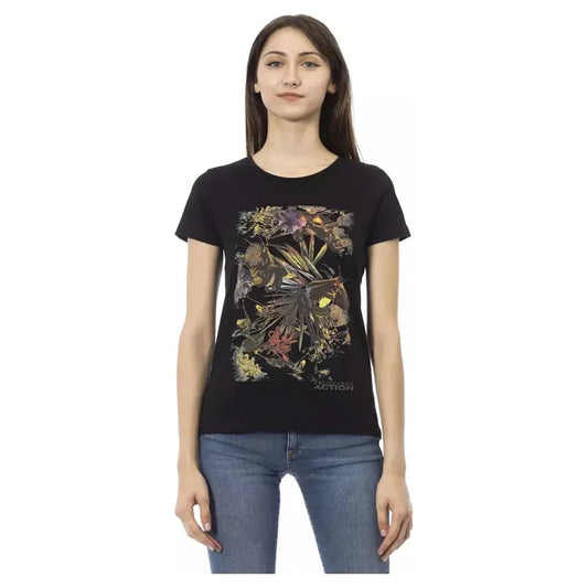 Trussardi Action Black Cotton Women T-Shirt
