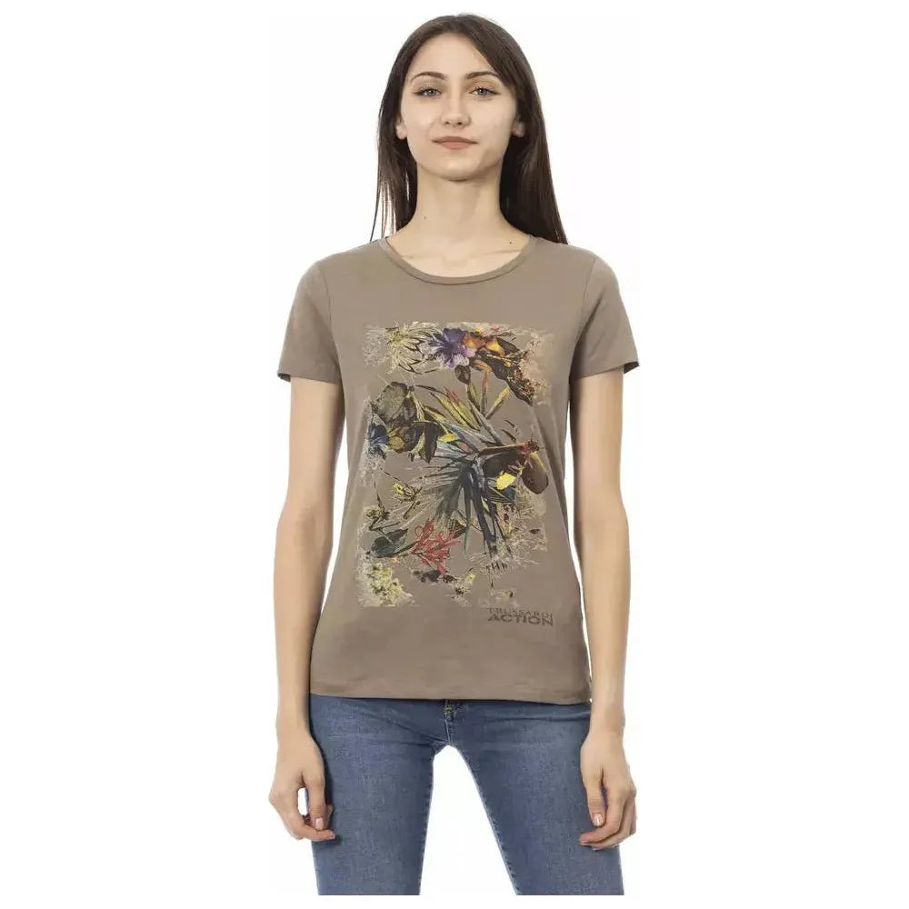 Trussardi Action Brown Cotton Women T-Shirt