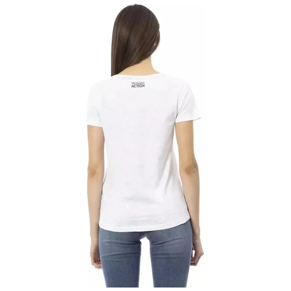 Trussardi Action White Cotton Women T-Shirt