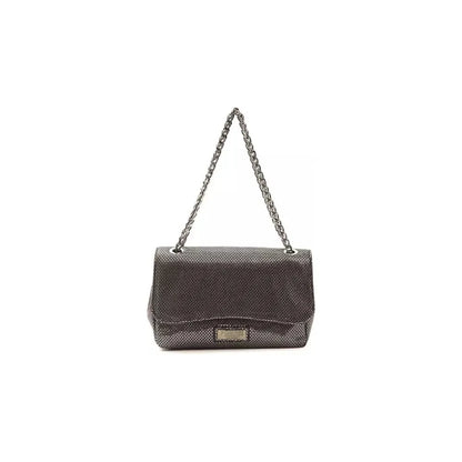 Pompei Donatella Gray Leather Women Crossbody Bag