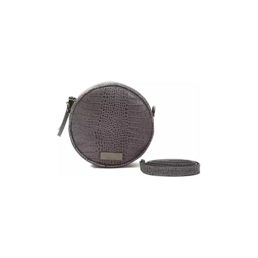 Pompei Donatella Gray Leather Women Crossbody Bag