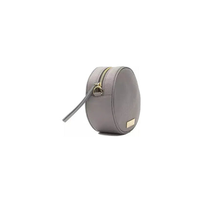 Pompei Donatella Gray Leather Women Crossbody Bag Crossbody Bag