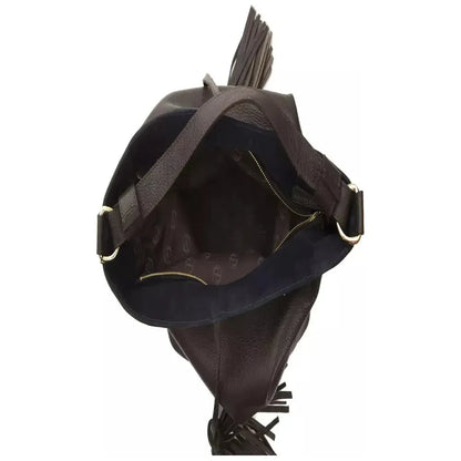 Pompei Donatella Brown Leather Women Shoulder Bag WOMAN SHOULDER BAGS