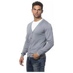 Verri Gray Cotton Men Cardigan VE-18285-IT50 | L