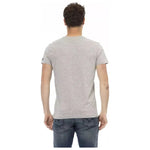 Trussardi Action Gray Cotton Men T-Shirt Trussardi Action Gray