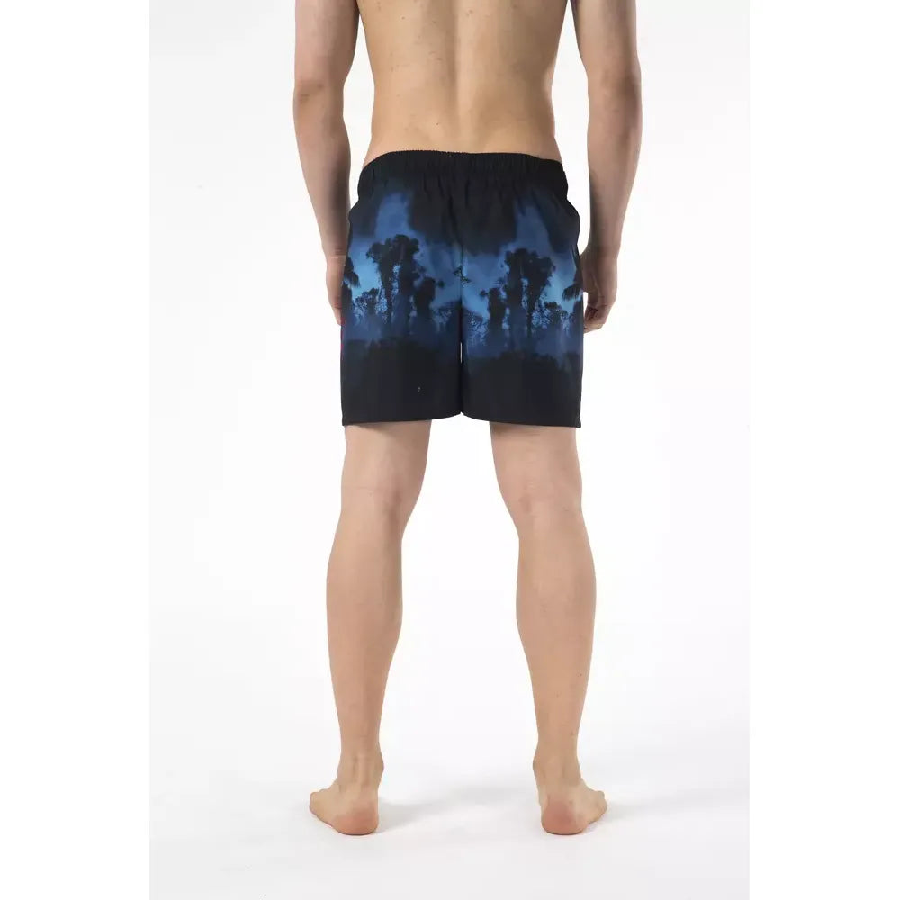 Just Cavalli Black Polyester Men Swim Short