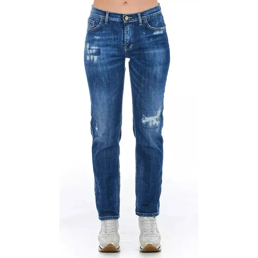 Frankie Morello Blue Cotton Women's Jeans