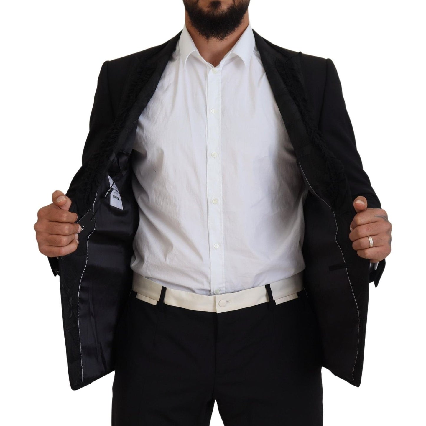 Dolce & Gabbana Black MARTINI Slim Fit Jacket Blazer