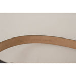 Dolce & Gabbana Elegant Black Leather Belt with Engraved Buckle Dolce & Gabbana Gray