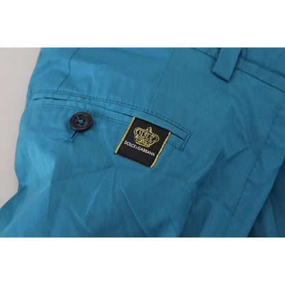 Dolce & Gabbana Blue Cotton Chinos Trousers Pants