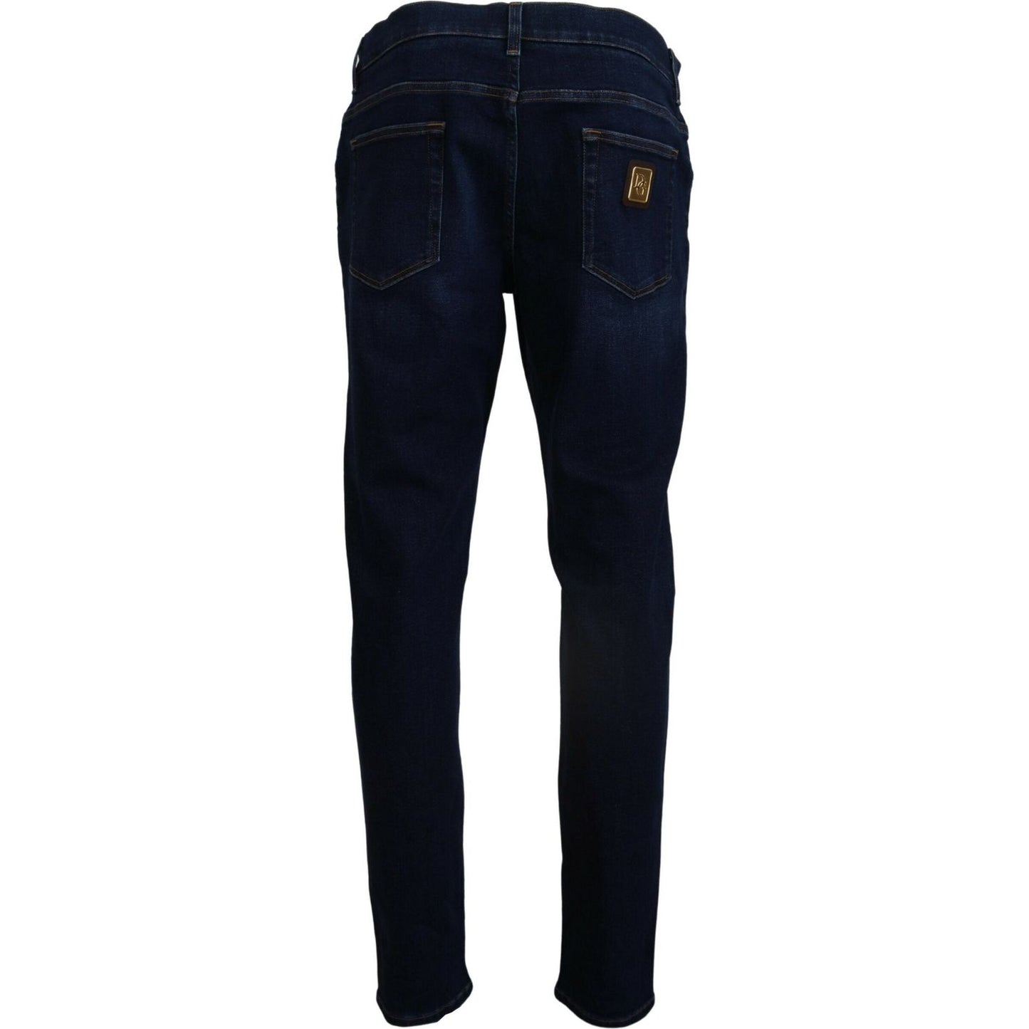 Dolce & Gabbana Dark Blue Cotton Denim SKINNY Jeans