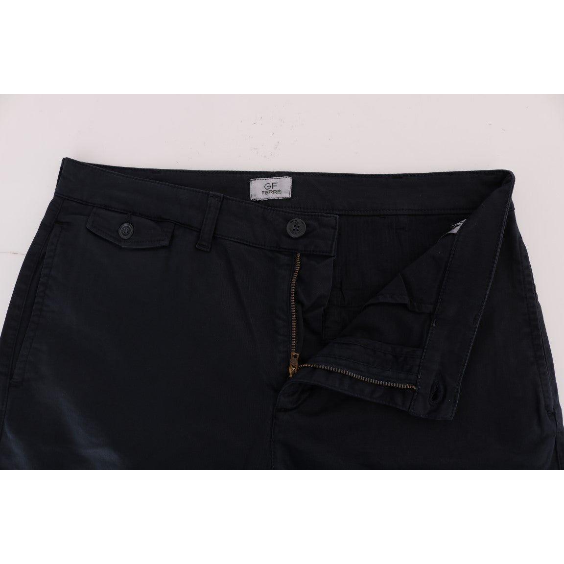GF Ferre Blue Cotton Stretch Chinos Pants SIG60464-4