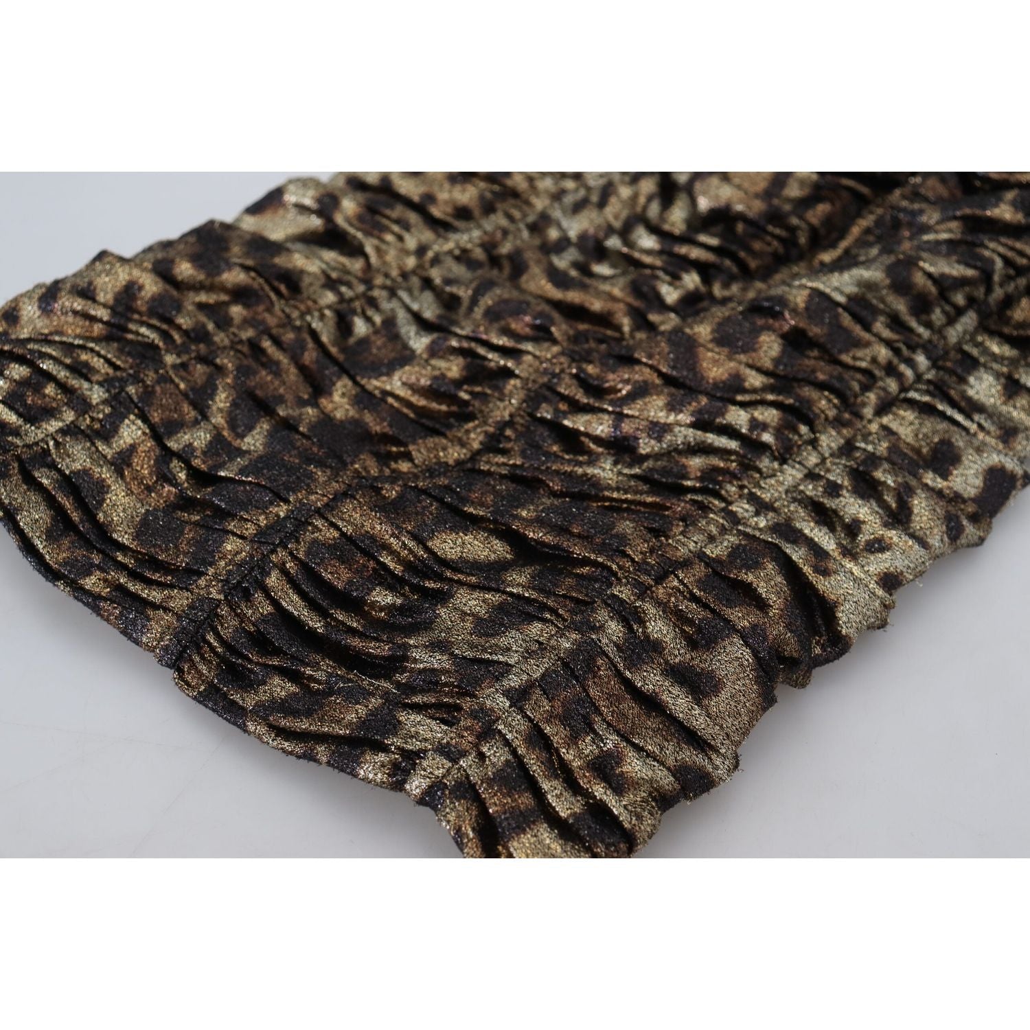 Dolce & Gabbana Multicolor Leopard Bodycon Sheath Midi Dress