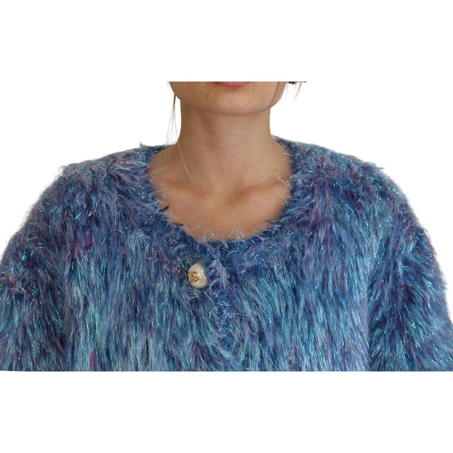 Dolce & Gabbana Multicolor Polyester Fringes Coat Jacket