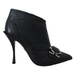 Dolce & Gabbana Black Devotion Quilted Buckled Ankle Boots Shoes