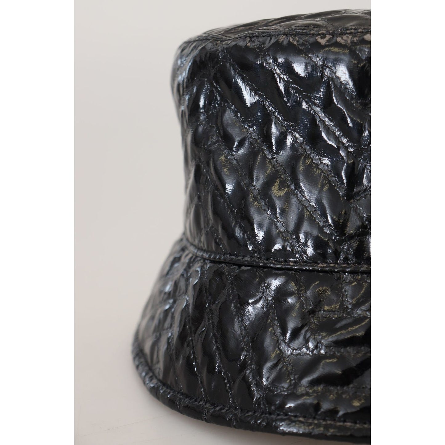 Dolce & Gabbana Elegant Black Bucket Cap Dolce & Gabbana Light Gray