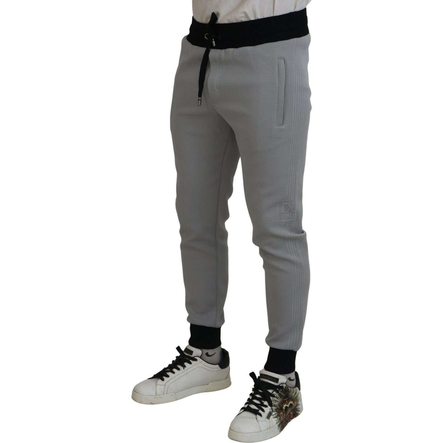 Dolce & Gabbana Gray Polyester Sweatpants Jogger Pants
