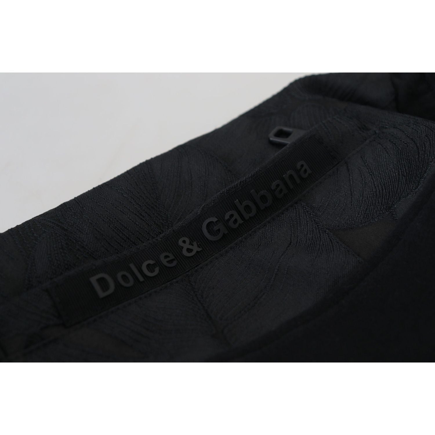 Dolce & Gabbana Black Polyester Skinny Jogger Men Pants