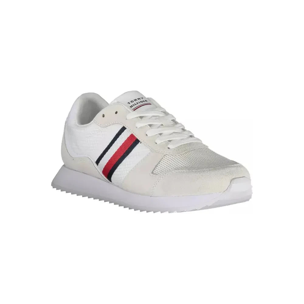 Tommy Hilfiger Eco-Conscious White Sneakers With Logo Accent