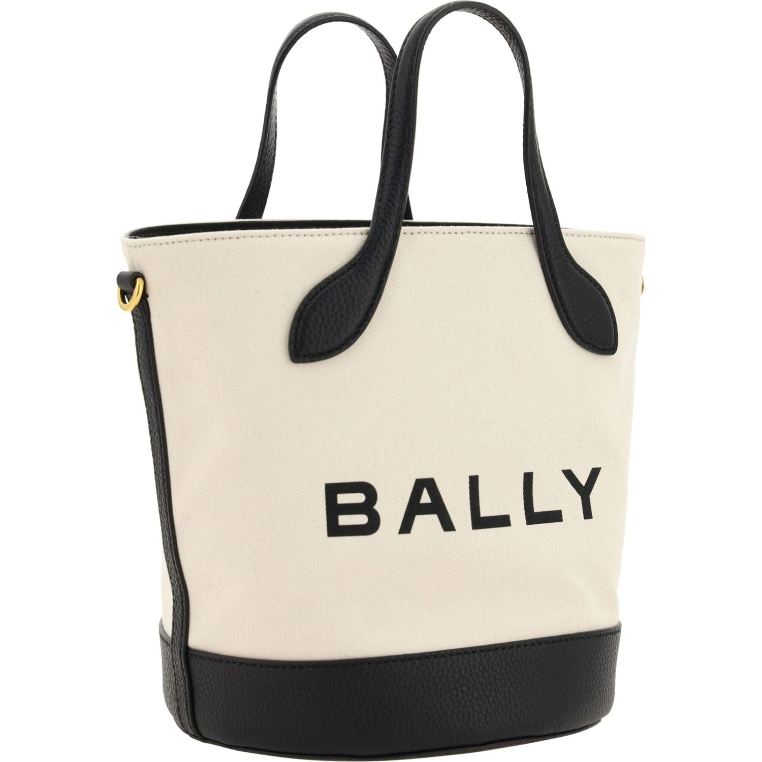 حقيبة دلو أنيقة من Bally Monogram باللونين الأسود والأبيض